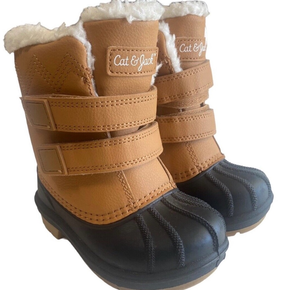 Cat & Jack Brown and Black Winter Boots
